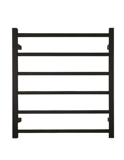 Zenmo Qubi Non Heated Stainless Steel Towel Ladder Square Bar in Matte Black
