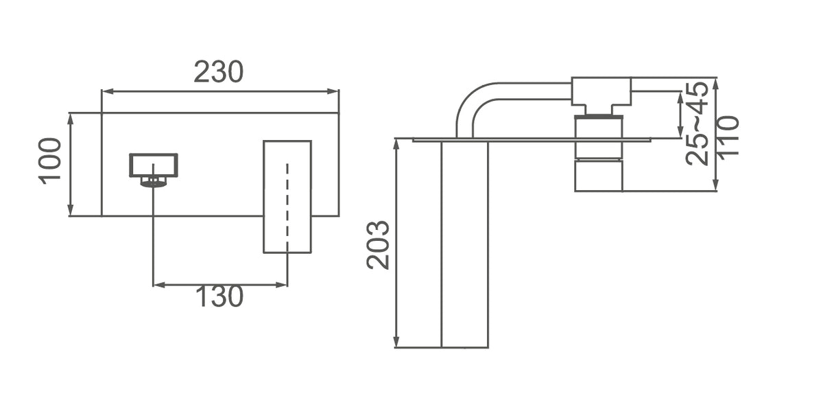 Zenmo Acqua Wall Bath and Basin Mixer