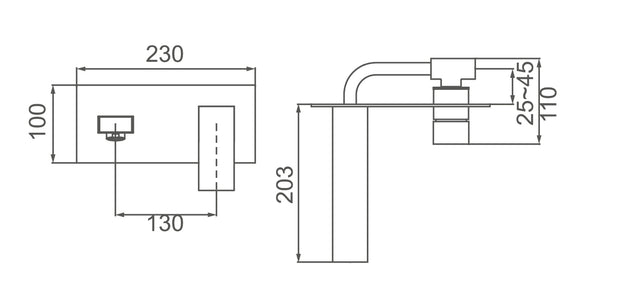Zenmo Acqua Wall Bath and Basin Mixer