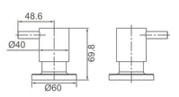 Zenmo Jess Quarter Turn Wall Top Assembly with Ceramic Disc