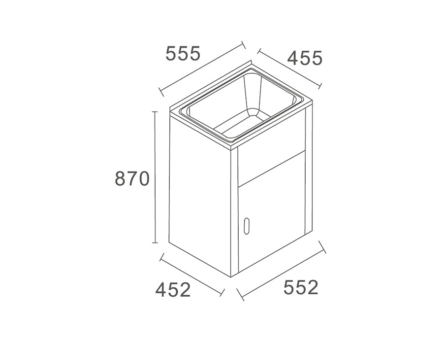 Zenmo Lavassa 35L Laundry Trough and Cabinet 555mm