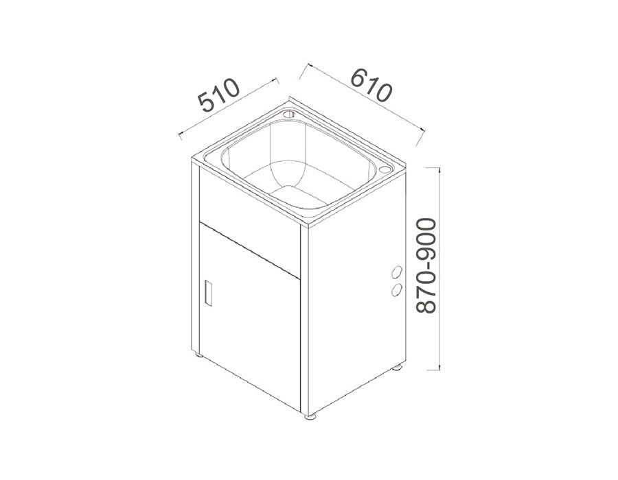 Zenmo Lavassa 45L Laundry Trough and Cabinet