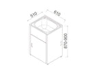 Zenmo Lavassa 45L Laundry Trough and Cabinet