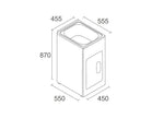 Zenmo Lavassa 35L Laundry Trough and Cabinet 455mm