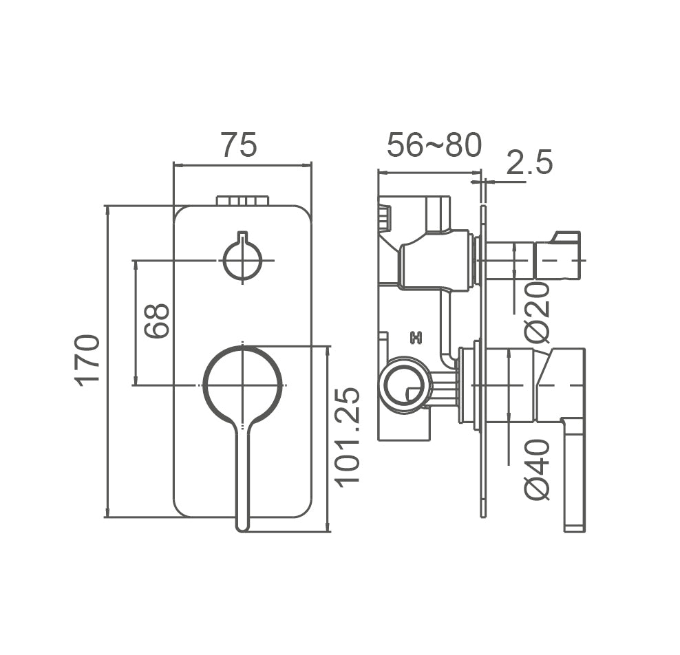 Zenmo Kenzo Diverter Mixer