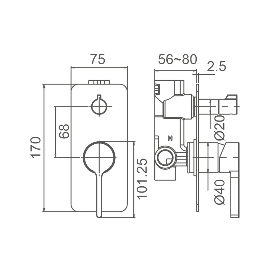 Zenmo Kenzo Diverter Mixer