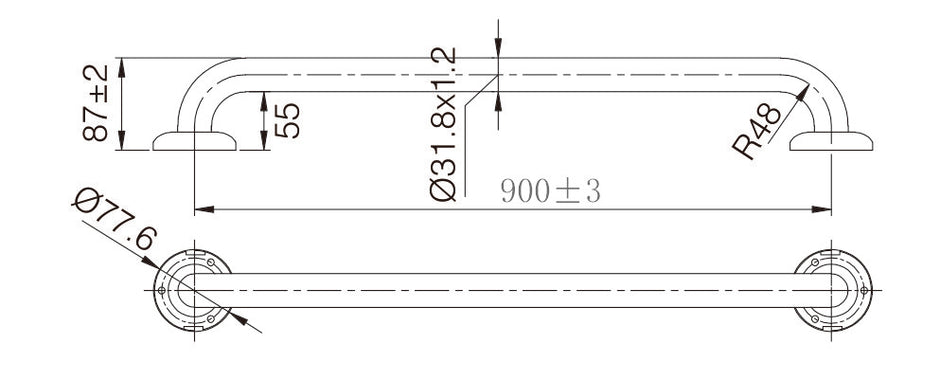 Zenmo Mobi Care 900mm Grab Rail
