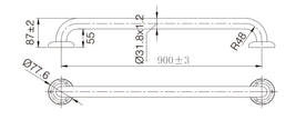Zenmo Mobi Care 900mm Grab Rail