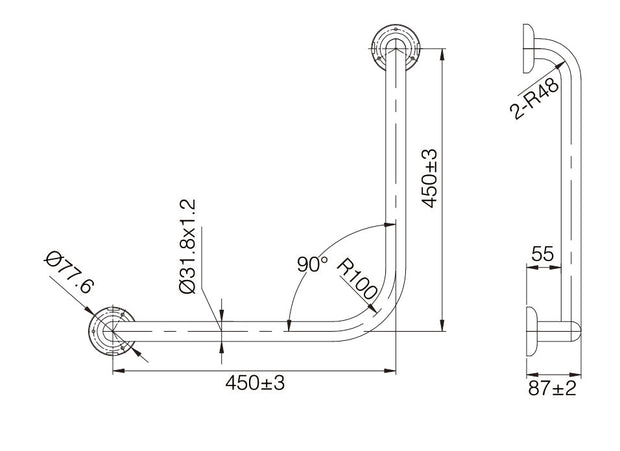 Zenmo Mobi Care 90 Degree Grab Rail