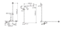 Zenmo Mobi Care L Shape Shower Grab Rail with Extension Right Hand