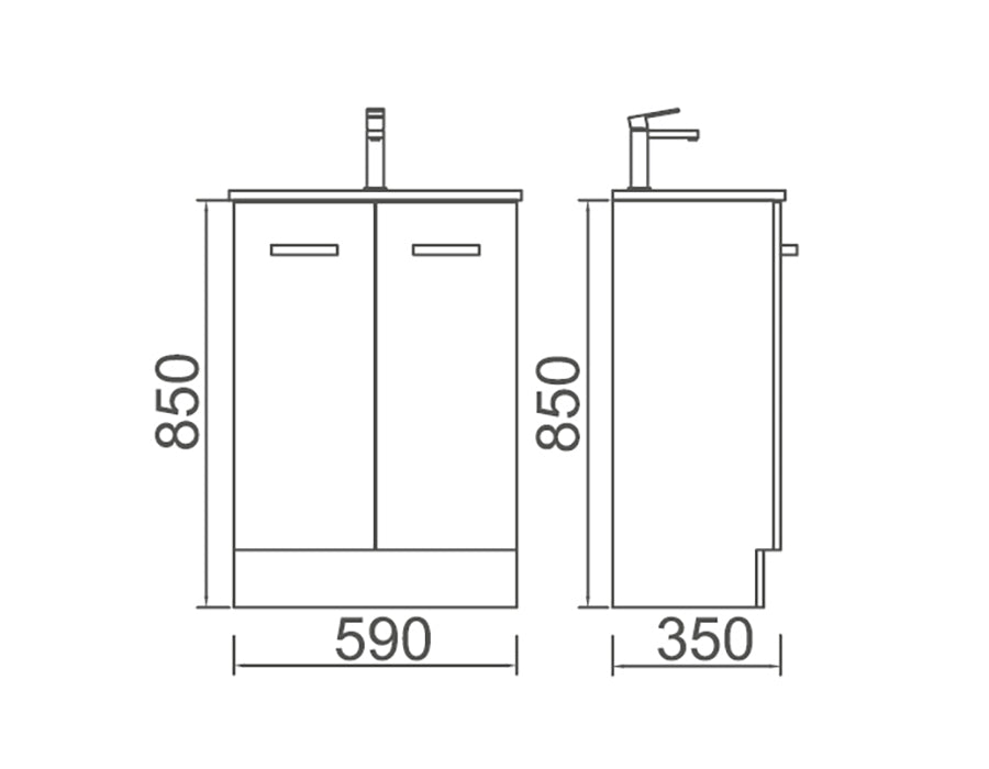 Zenmo Junior Floor Standing Vanity 600mm