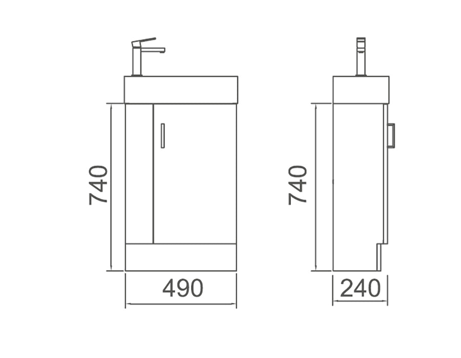 Zenmo Piccolo Floor Standing Vanity 500mm