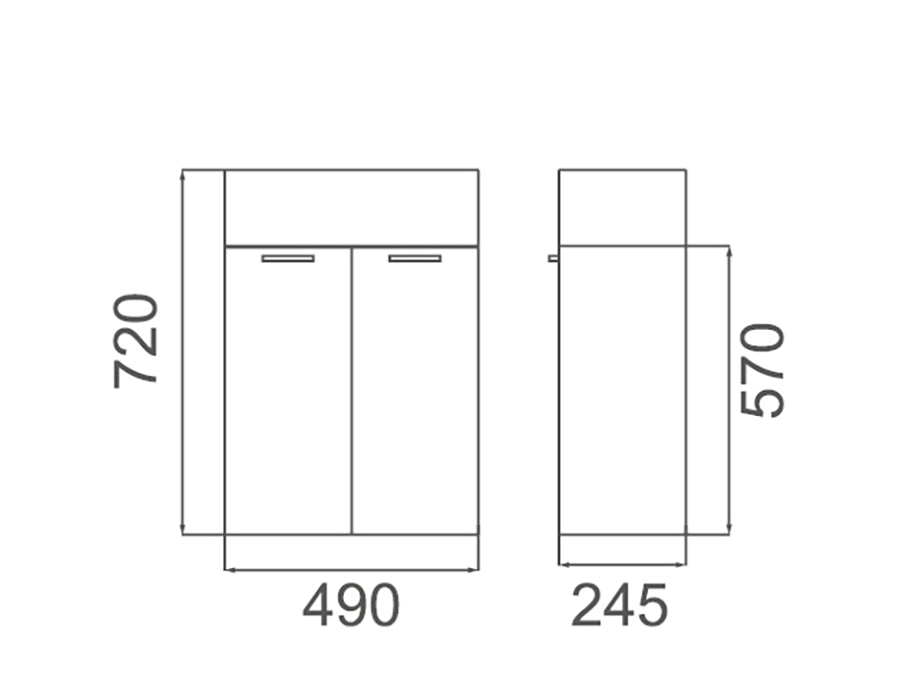 Zenmo Tiny Wall Hung Vanity 500mm