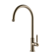 Gessi Venti20 Goose Neck Swivel Mixer in Brushed Nickel