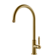 Gessi Venti20 Goose Neck Swivel Mixer in Brushed Gold
