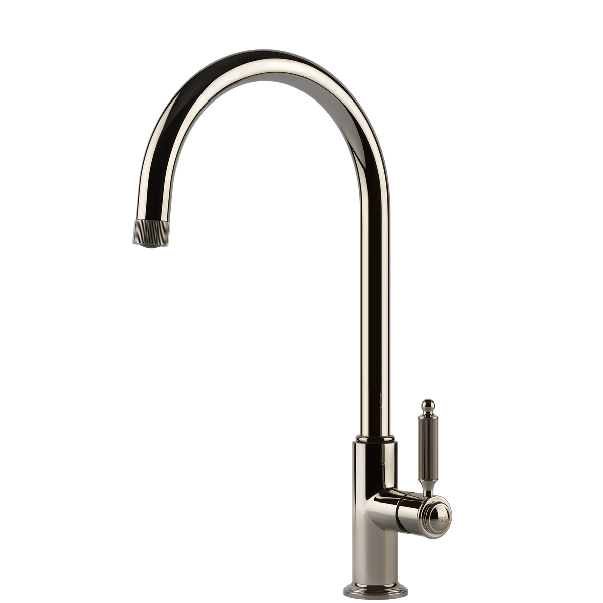 Gessi Venti20 Goose Neck Swivel Mixer in Nickel
