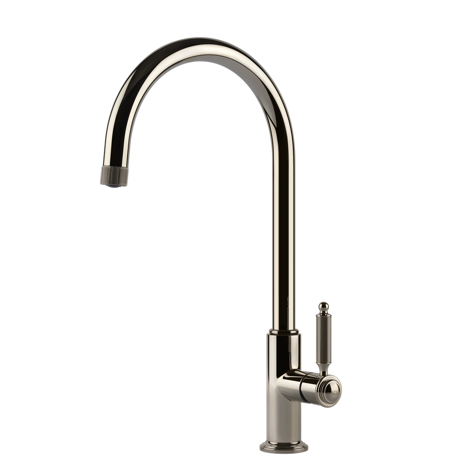 Gessi Venti20 Goose Neck Swivel Mixer in Nickel