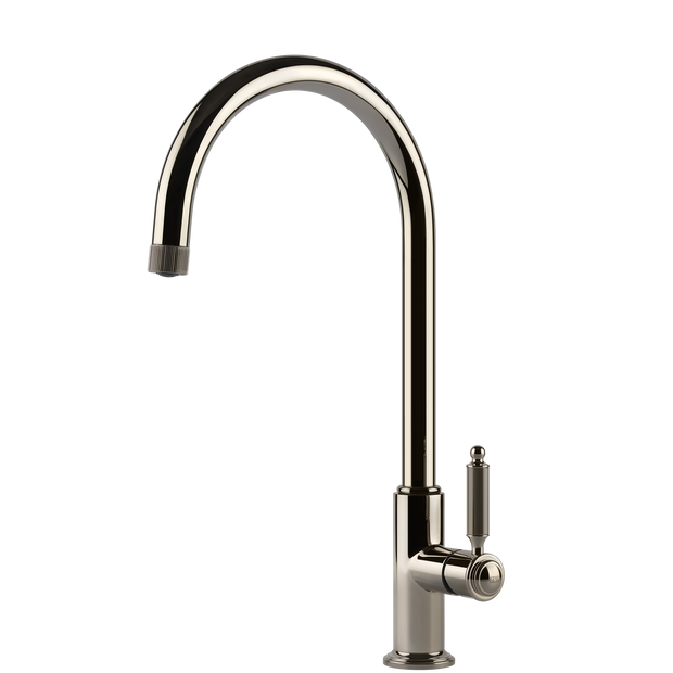Gessi Venti20 Goose Neck Swivel Mixer in Nickel