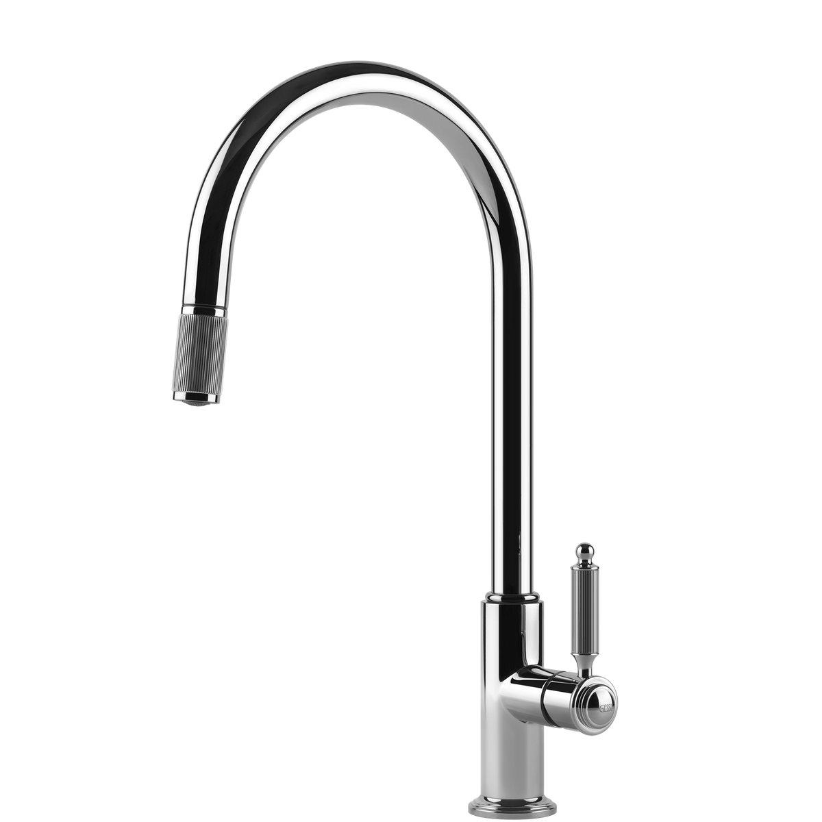 Gessi Venti20 Goose Neck Pull Out Mixer in Chrome