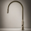 Gessi Venti20 Goose Neck Pull Out Mixer in a styled room