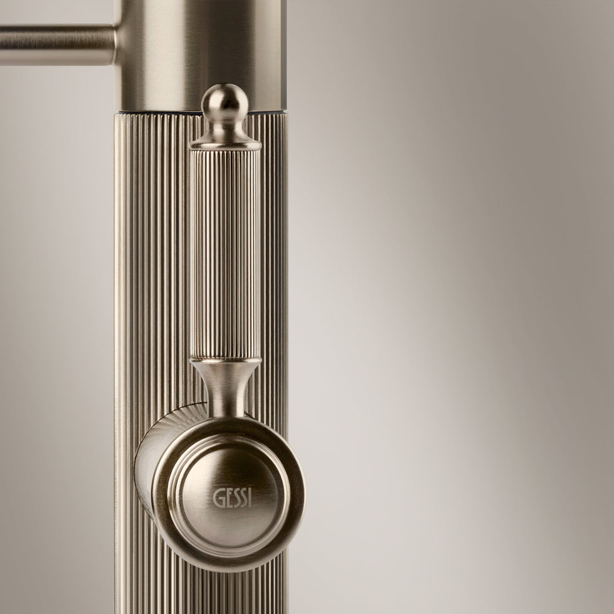 Gessi Venti20 Goose Neck Pull Out Mixer in a styled room