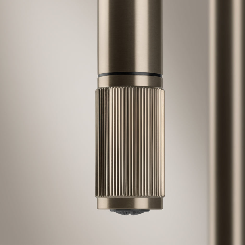 Gessi Venti20 Goose Neck Pull Out Mixer in a styled room