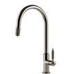 Gessi Venti20 Goose Neck Pull Out Mixer in Nickel