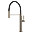 Gessi Venti20 Goose Neck Semi Professional Mixer in Brushed Nickel
