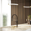 Gessi Venti20 Goose Neck Semi Professional Mixer in a styled room
