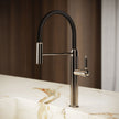 Gessi Venti20 Goose Neck Semi Professional Mixer in a styled room
