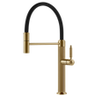 Gessi Venti20 Goose Neck Semi Professional Mixer in Brushed Gold