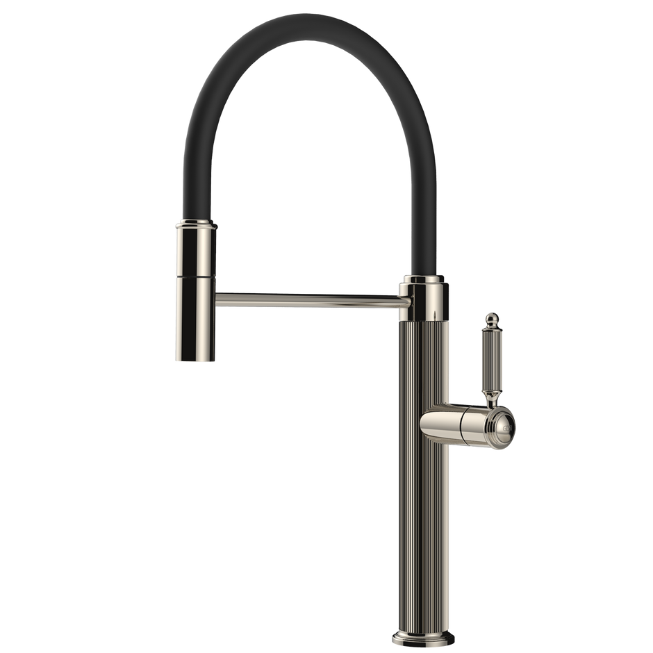 Gessi Venti20 Goose Neck Semi Professional Mixer in Nickel