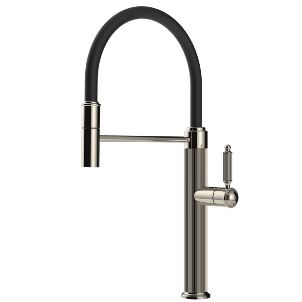 Gessi Venti20 Goose Neck Semi Professional Mixer in Nickel