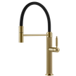 Gessi Venti20 Goose Neck Semi Professional Mixer in Antique Brass