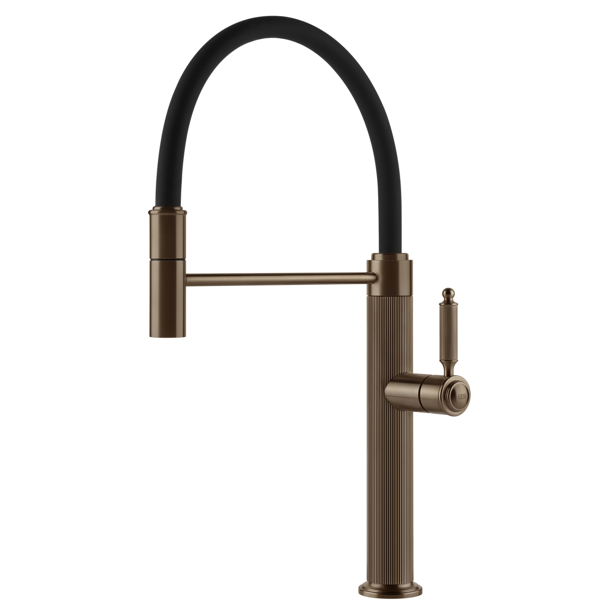 Gessi Venti20 Goose Neck Semi Professional Mixer in Coffee Bronze