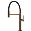 Gessi Venti20 Goose Neck Semi Professional Mixer in Coffee Bronze