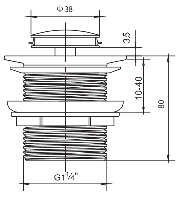 WBPLUG 32 0 BN OR WBPLUG 32MM BN