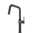 Gessi Habito Square Goose Neck Pull Out Mixer in Brushed Black