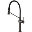 Gessi Habito Goose Neck Semi Professional Spray Mixer in Brushed Black