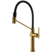 Gessi Habito Goose Neck Semi Professional Spray Mixer in Brushed Gold