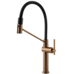 Gessi Habito Goose Neck Semi Professional Spray Mixer in Warm Bronze