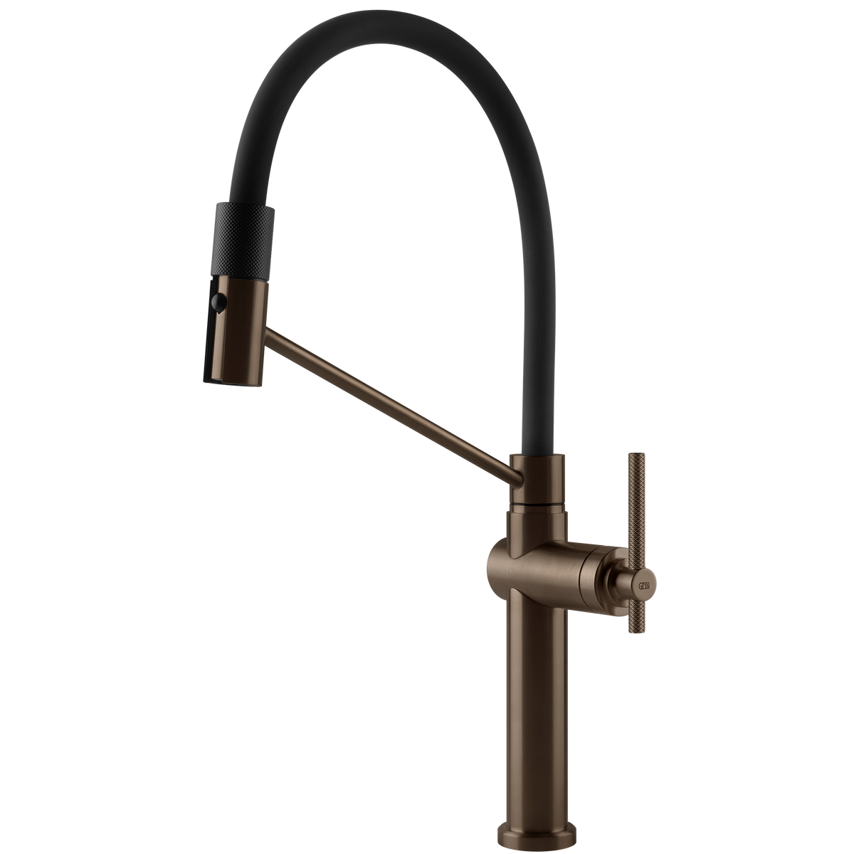 Gessi Habito Goose Neck Semi Professional Spray Mixer in Coffee Bronze