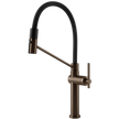 Gessi Habito Goose Neck Semi Professional Spray Mixer in Coffee Bronze