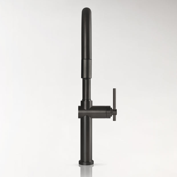 Gessi Habito Goose Neck Pull Out Mixer in a styled room