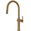 Gessi Habito Goose Neck Pull Out Mixer in Antique Brass