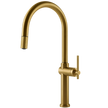Gessi Habito Goose Neck Pull Out Mixer in Brushed Gold