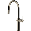 Gessi Habito Goose Neck Pull Out Mixer in Nickel