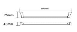 Zenmo Exon 60cm Single Towel Rail