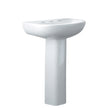 RAK Compact 550 Pedestal Basin, Gloss White in Gloss White