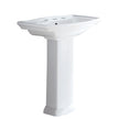 RAK Washington Pedestal Basin, Gloss White in Gloss White